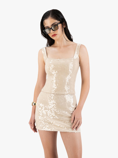 SALTY CORSET TOP IN NUDE