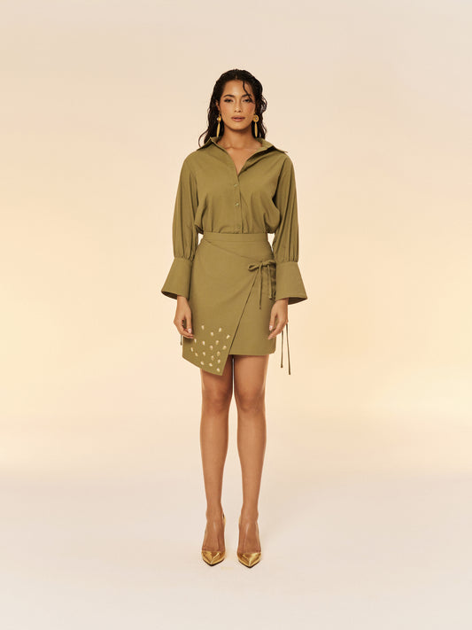 KATNESS SET IN OLIVE GREEN