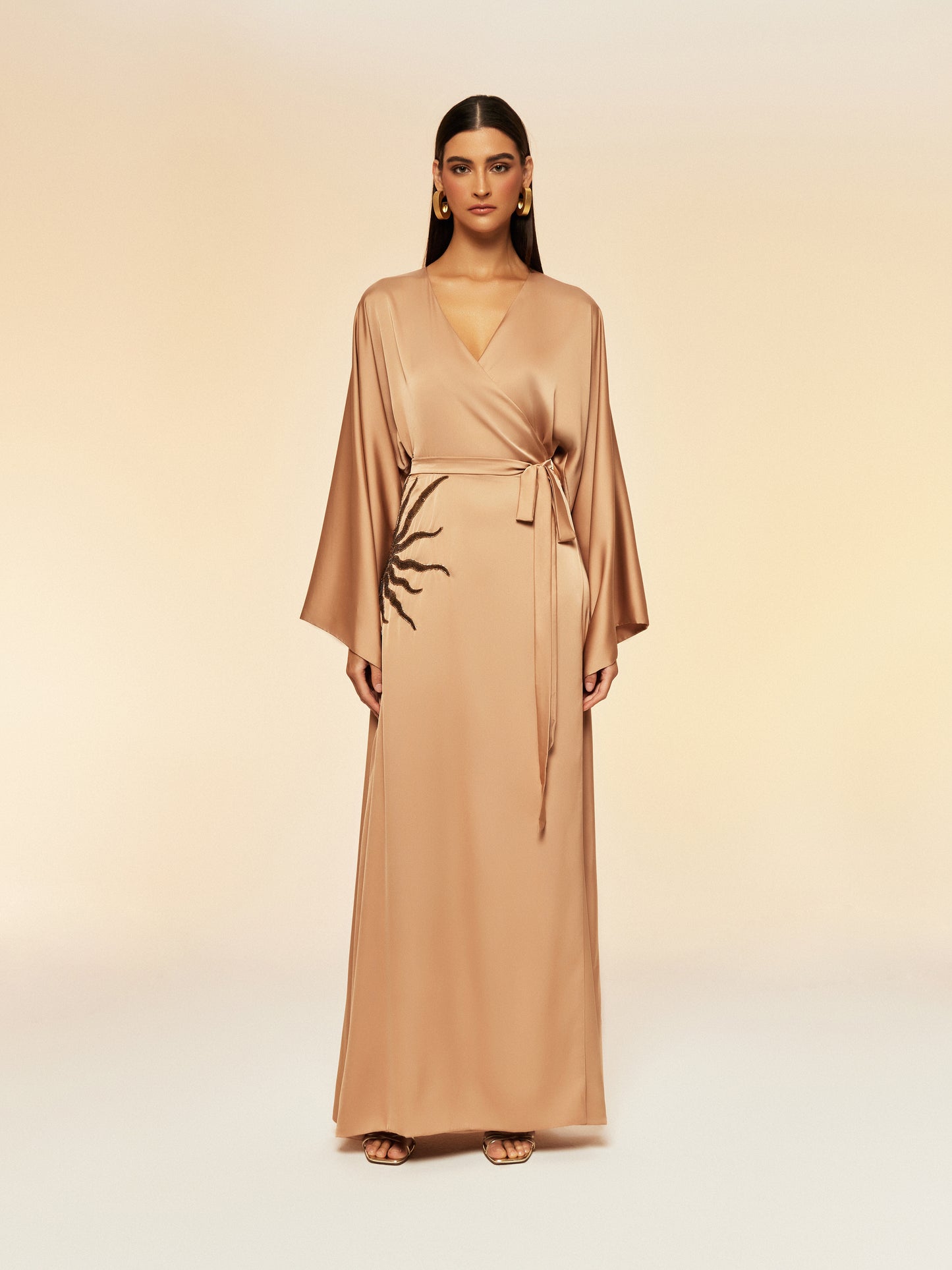 ILANA DRESS IN BEIGE