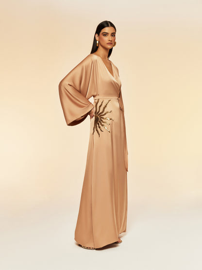 ILANA DRESS IN BEIGE
